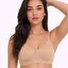 Cotton Non-Padded Full Coverage Bonded T-Shirt Bra | No-Marks, No Rashes (SUS-352) (Skin)