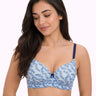 Printed Polyamide Padded Bonded T-Shirt Bra | Full Coverage | Wire-free | Seamless Design (SUS-59927)