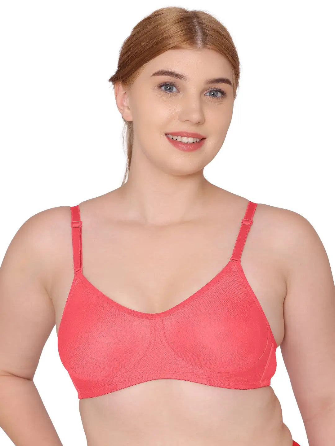 Sushme Non Padded Bra - Cotton Rich - Full Coverage, Wireless, Seamless, Multiway Straps - T-Shirt Bra (Sushme 91-CRL)