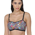 Sushme Minimiser Non Padded - 100% Cotton - U-Shaped Back - Full Coverage, Wirefree, Seamless T-Shirt Bra (Sushme TUBE BRA 279132-PRINTED)