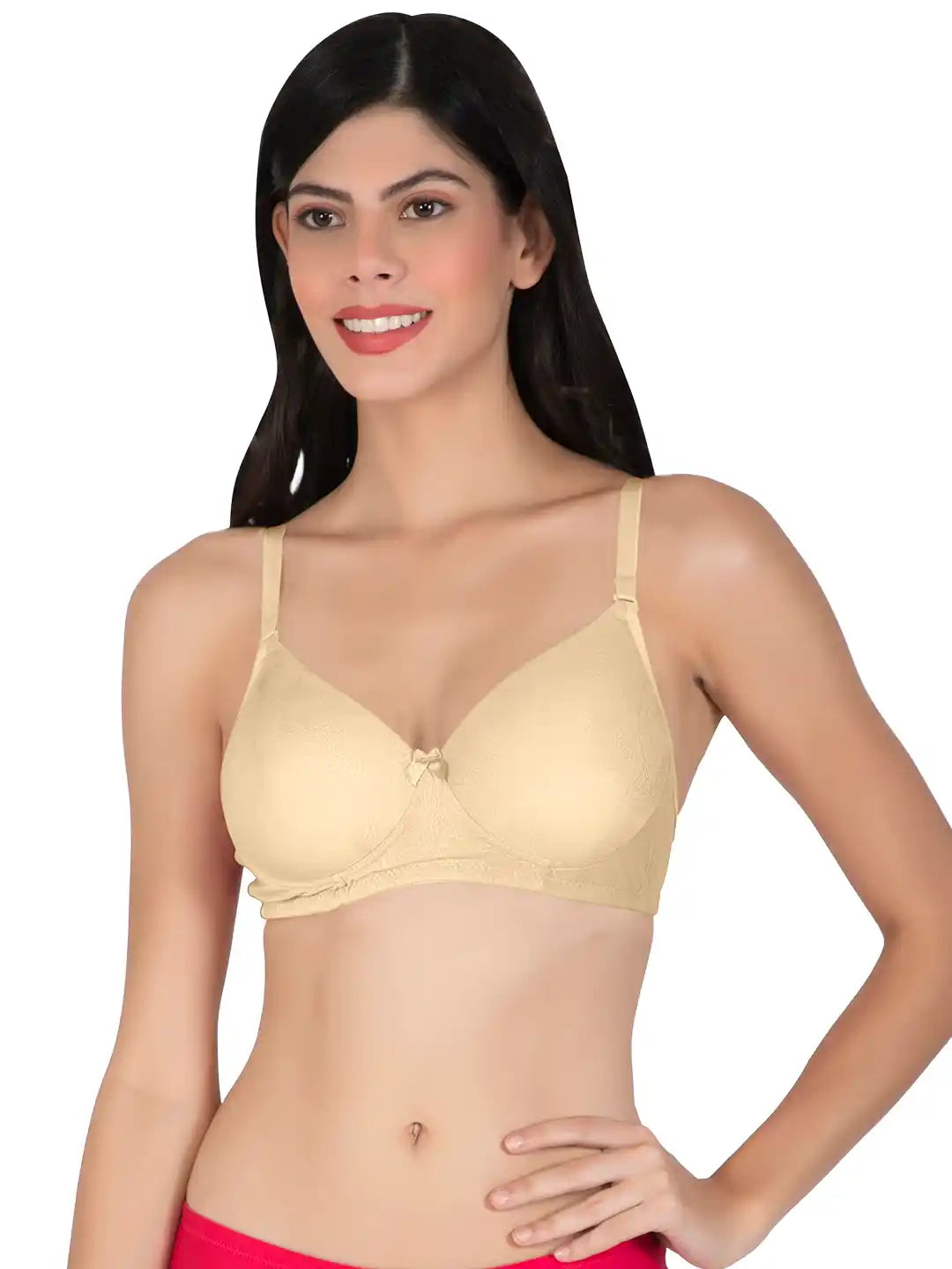 Tweens Women's Lightly Padded Full Coverage Designer Lace Bra- Available in B & C Cup Sizes,  Wirefree, Rash-Free Straps (SUSHME 2509-SK)