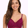 Cotton Padded Bonded Lace Bra | Inner Cotton Lining | Full Coverage | Wire-free Comfort (SUS-SB-5805) (Wine)