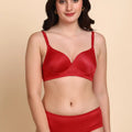 Sushme Heavily Padded Push-Up Bra - Soft Polyamide Fabric - Seamless, Wireless, 3/4th Coverage, Multiway Straps - Printed Bra Panty Set (Sushme Set 15506-PRINTED)