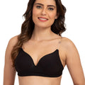 Sushme Heavily Padded Super Push-Up Bra - Balconette - Polyamide Fabric - 3/4th Coverage, Multiway Straps, Wireless, Seamless - T-Shirt Bra (Sushme-15900)