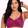Cotton Padded Plus-Size M-Frame Minimiser Bonded Bra | Full Coverage Panels (SUS-408) (Magenta)