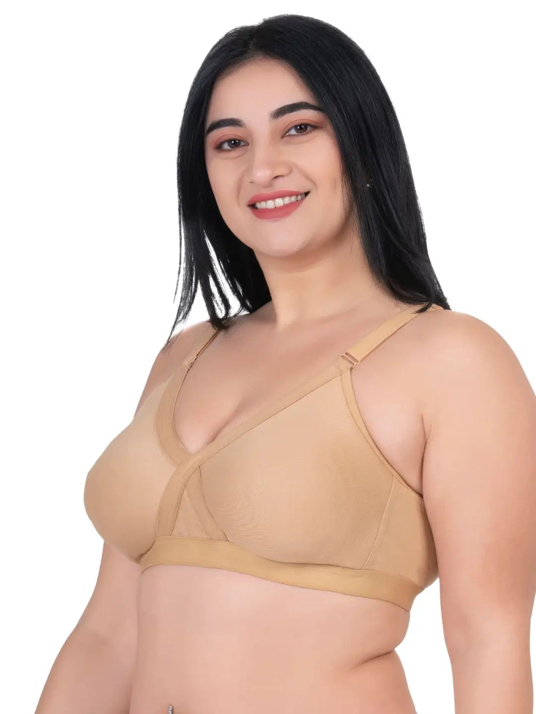 Sushme Cross Fit Hidden Concealer and Side Shapper Plus Size Seamless Bra (Sushme D86)