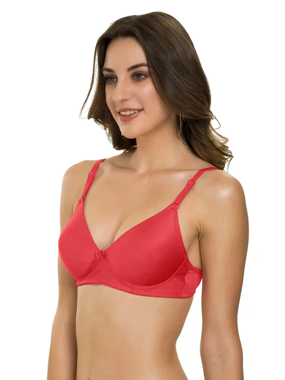Sushme Lightly Padded Bra - Cotton Rich - Seamless, Full Coverage, Multiway Straps, Wirefree Everyday T-Shirt Bra (Sushme-1570-CRL)